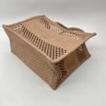 Dior Medium Book Tote Canvas Mesh Nude Pink