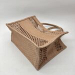 Dior Medium Book Tote Canvas Mesh Nude Pink