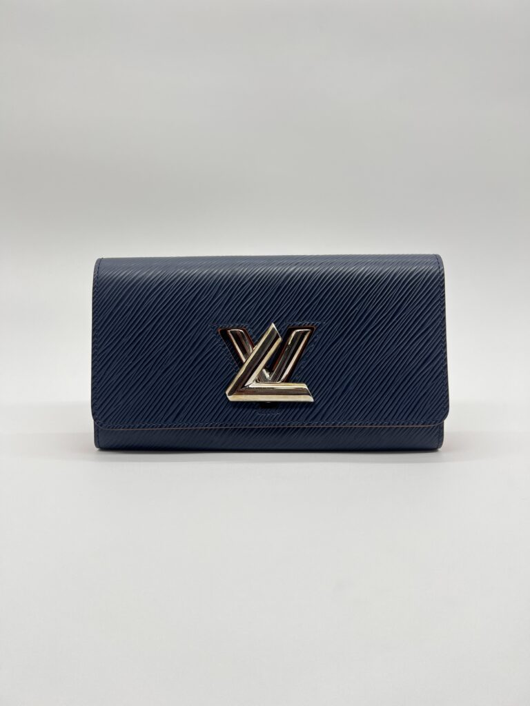 Louis Vuitton Twist Wallet Epi Blue Orange SHW