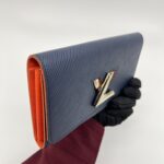 Louis Vuitton Twist Wallet Epi Blue Orange SHW