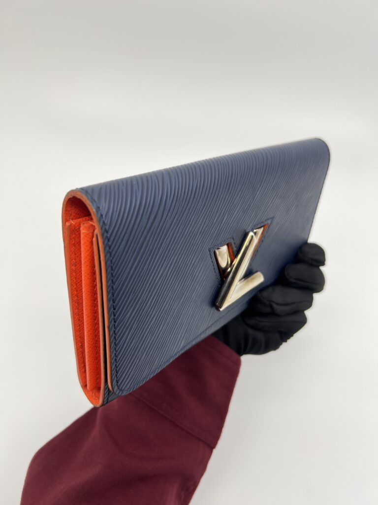 Louis Vuitton Twist Wallet Epi Blue Orange SHW