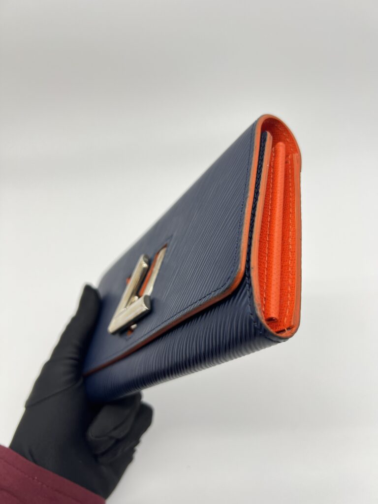 Louis Vuitton Twist Wallet Epi Blue Orange SHW