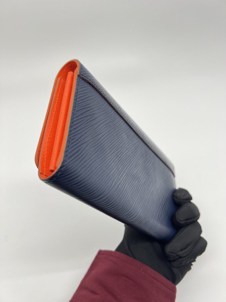 Louis Vuitton Twist Wallet Epi Blue Orange SHW