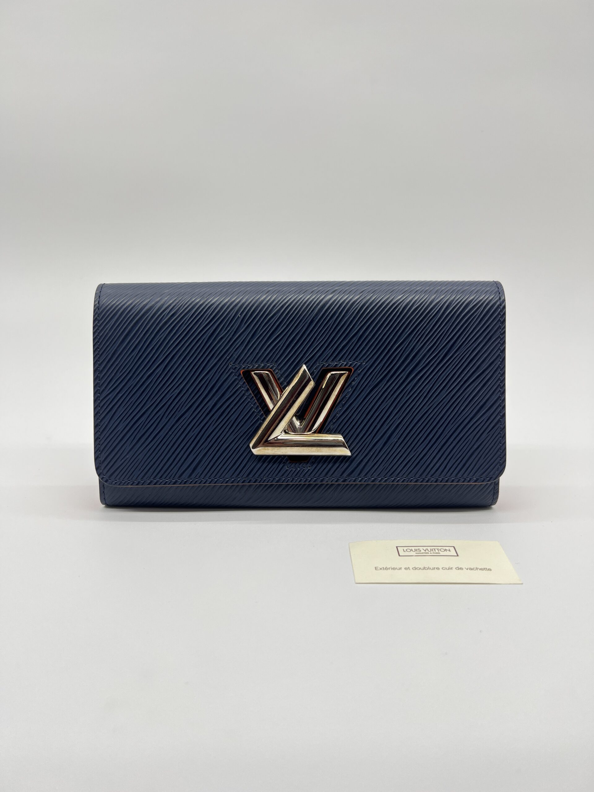 Louis Vuitton Twist Wallet Epi Blue Orange SHW