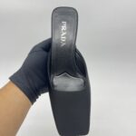 Prada Modellerie Mules Satin Black
