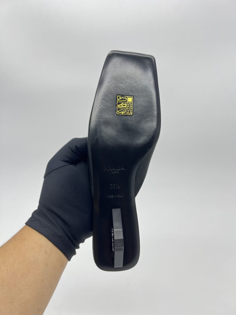 Prada Modellerie Mules Satin Black