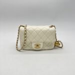 Chanel Mini Flap Bag Pearl Crush White GHW