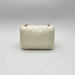 Chanel Mini Flap Bag Pearl Crush White GHW