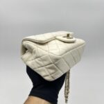 Chanel Mini Flap Bag Pearl Crush White GHW