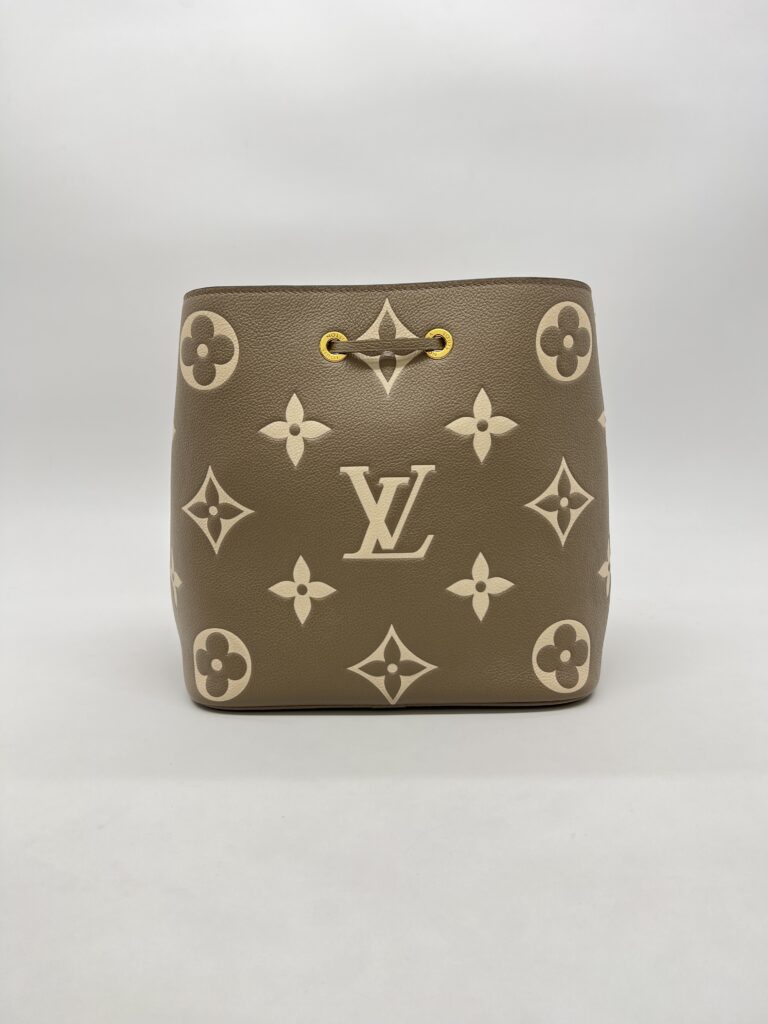 Louis Vuitton Neo Neo MM Monogram Empreinte Giant Tourterelle Creme GHW
