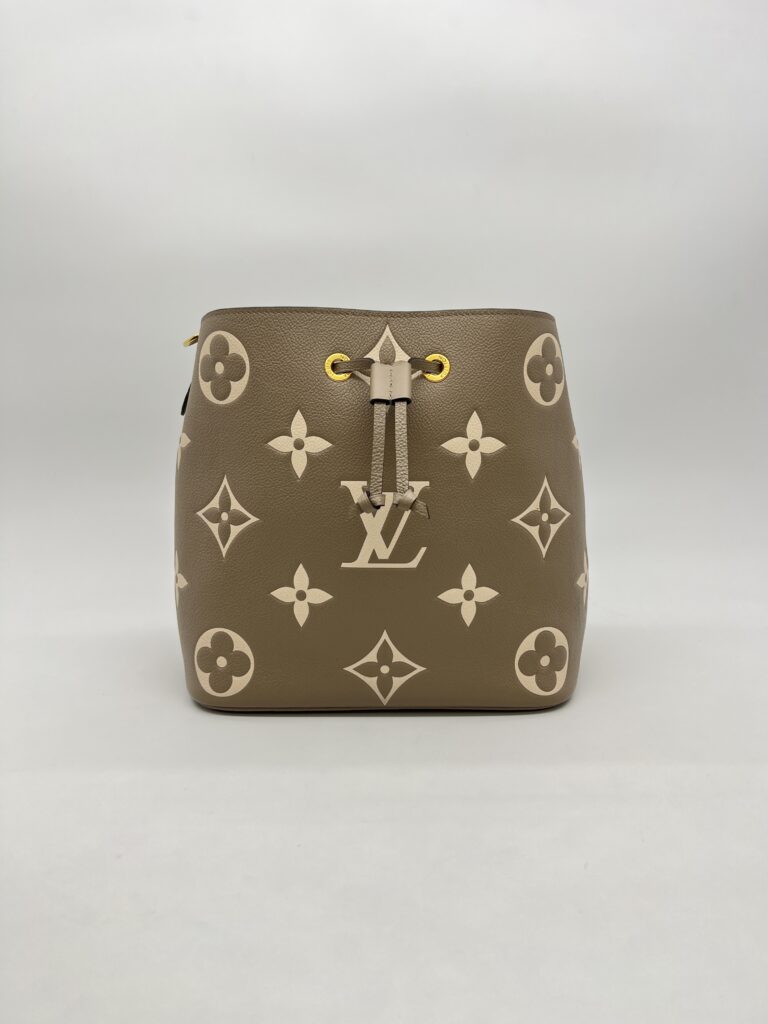 Louis Vuitton Neo Neo MM Monogram Empreinte Giant Tourterelle Creme GHW
