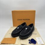Louis Vuitton Racer Mocassin Monogram Eclipse/Mesh/Black