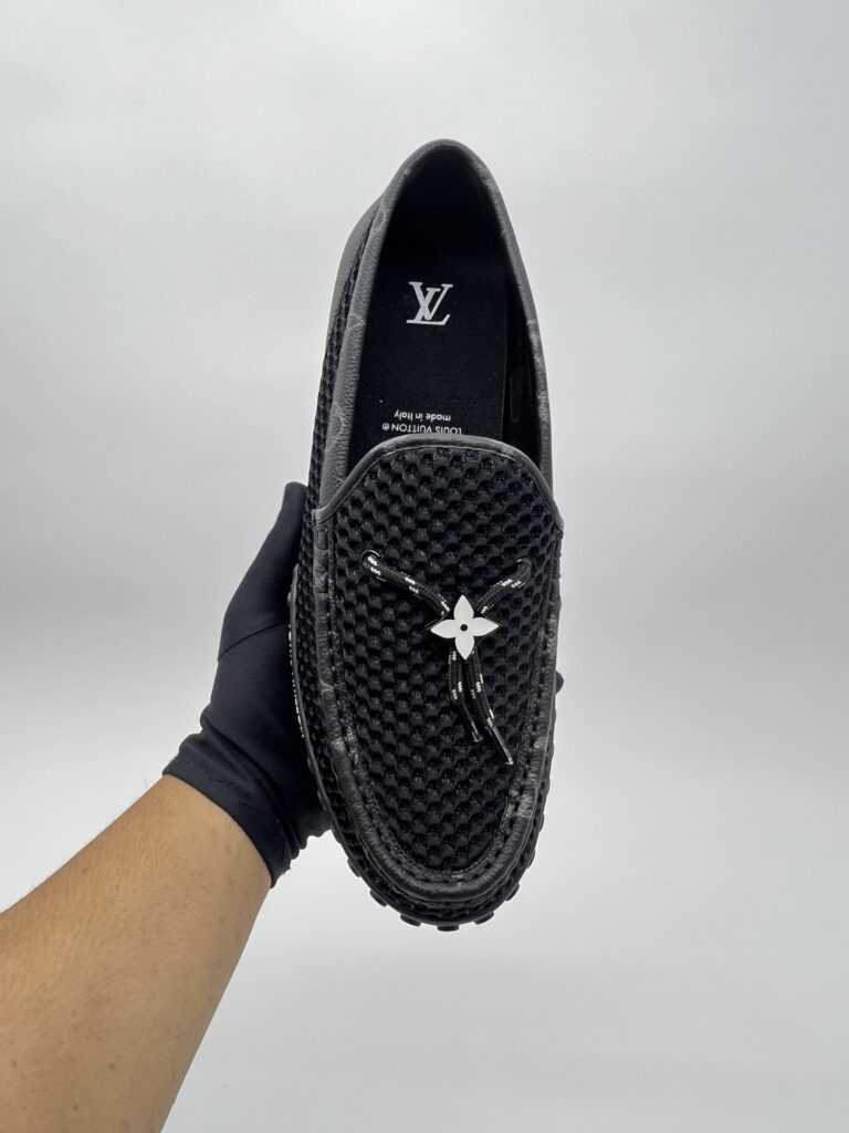 Louis Vuitton Racer Mocassin Monogram Eclipse/Mesh/Black