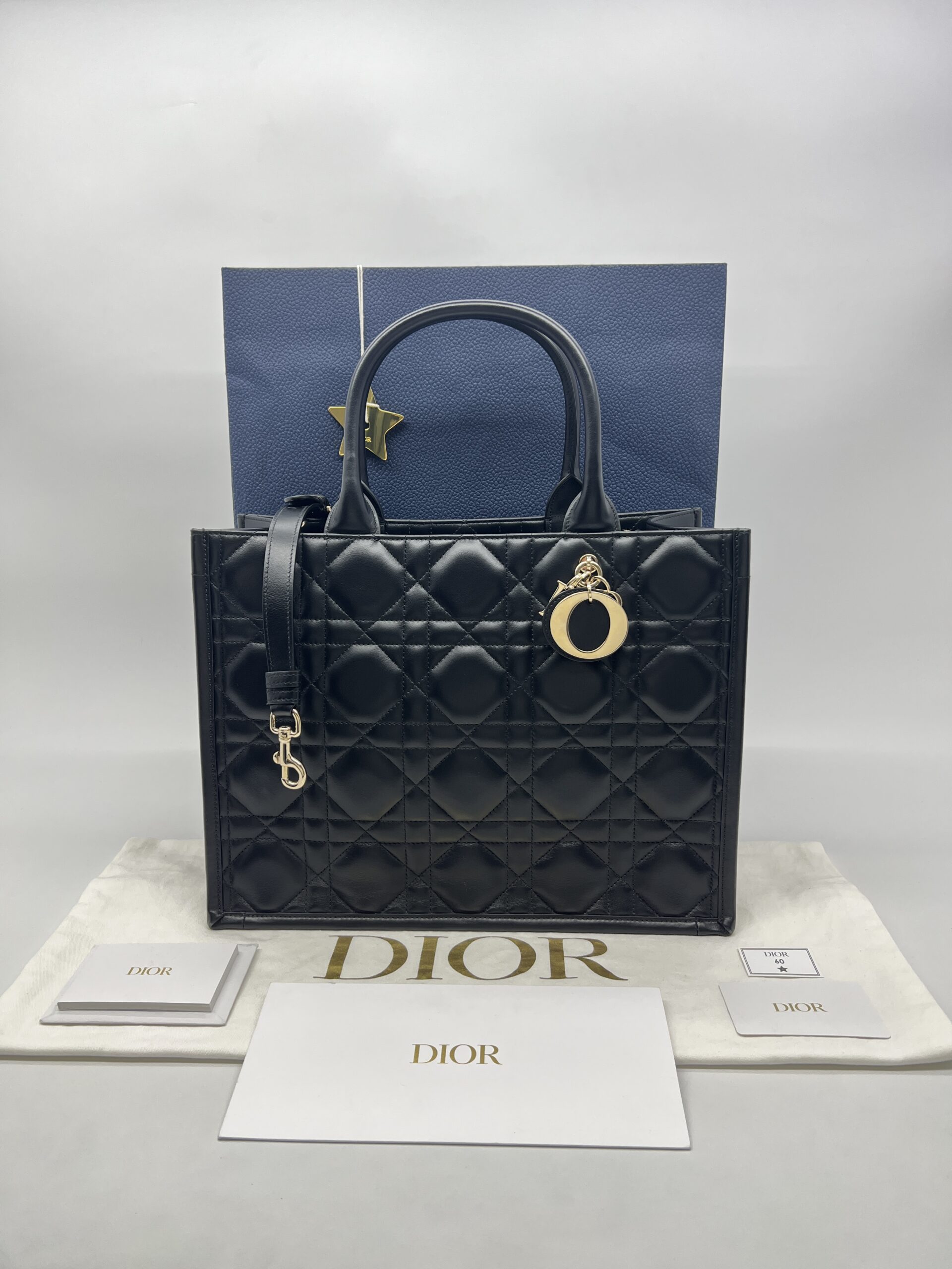 Dior Dior Book Tote Macrocannage Black GHW