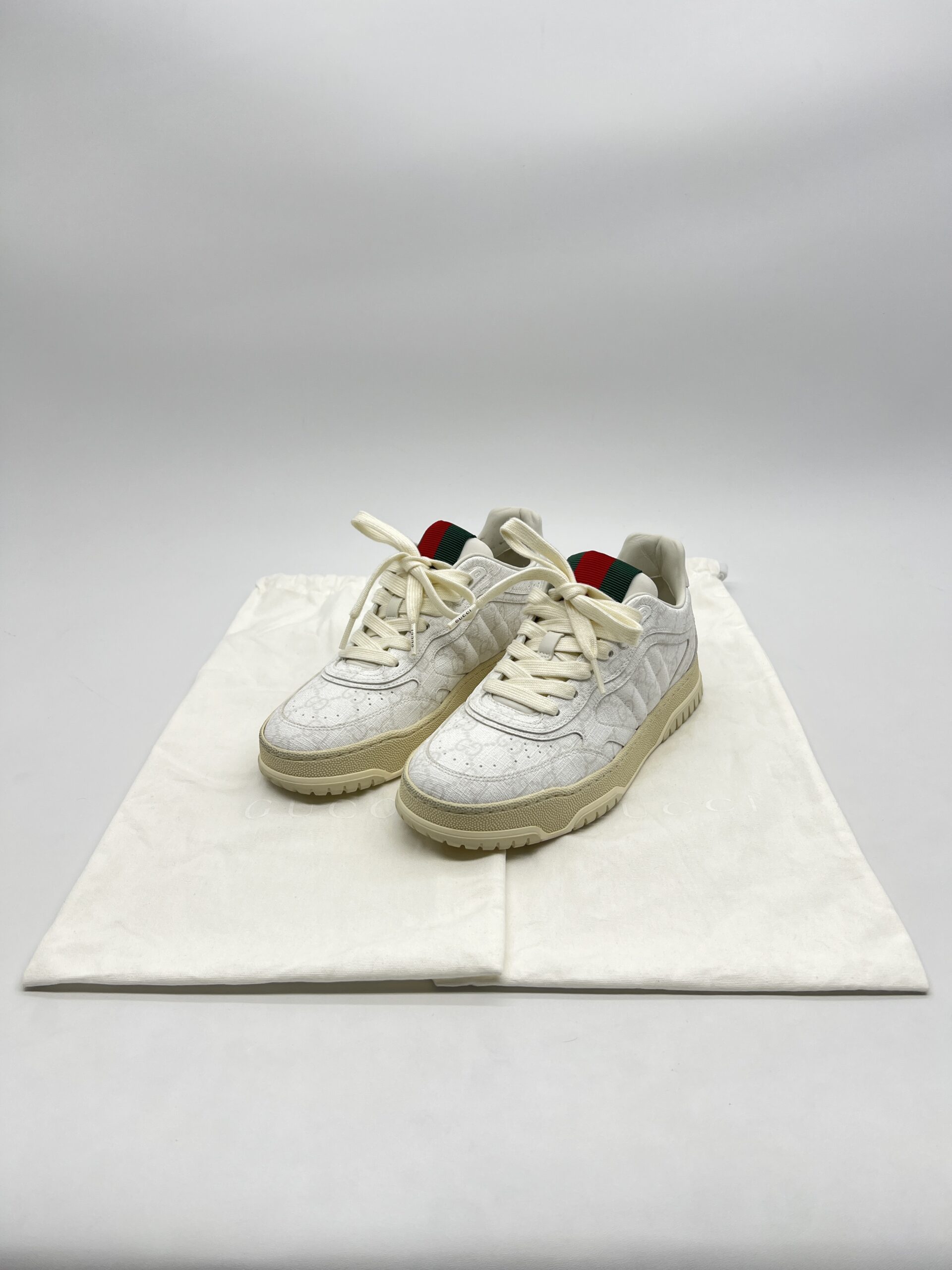 Gucci Re-Web Sneakers GG Supreme Monogram White Canvas