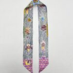 Hermes Twilly Super Silk Quest Bleu Cobalt/Rose/Jaune