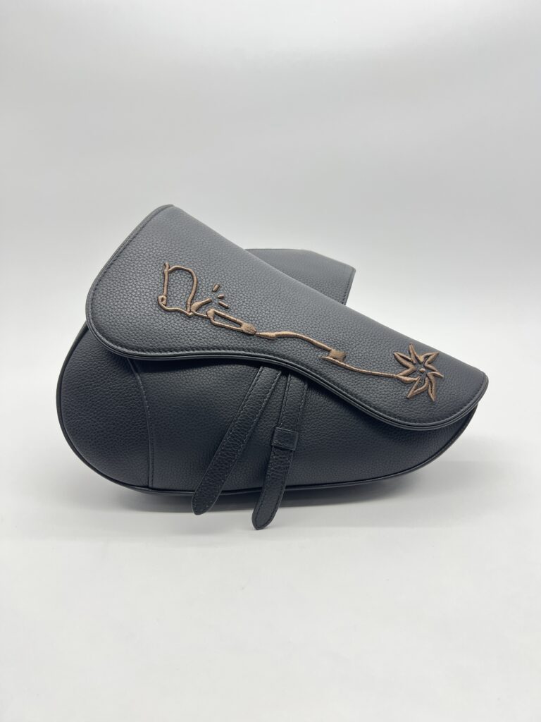 Dior Saddle Homme Grained Calfskin Black Brown