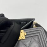 Chanel Boy Wallet Chain Caviar Grey GHW