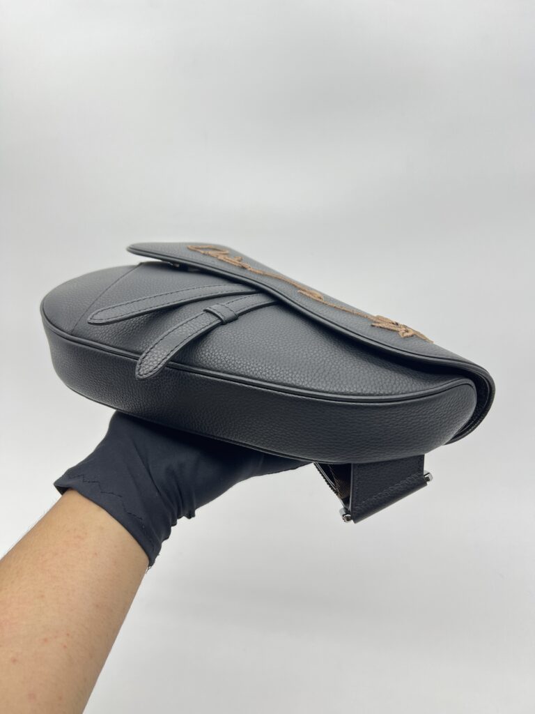 Dior Saddle Homme Grained Calfskin Black Brown