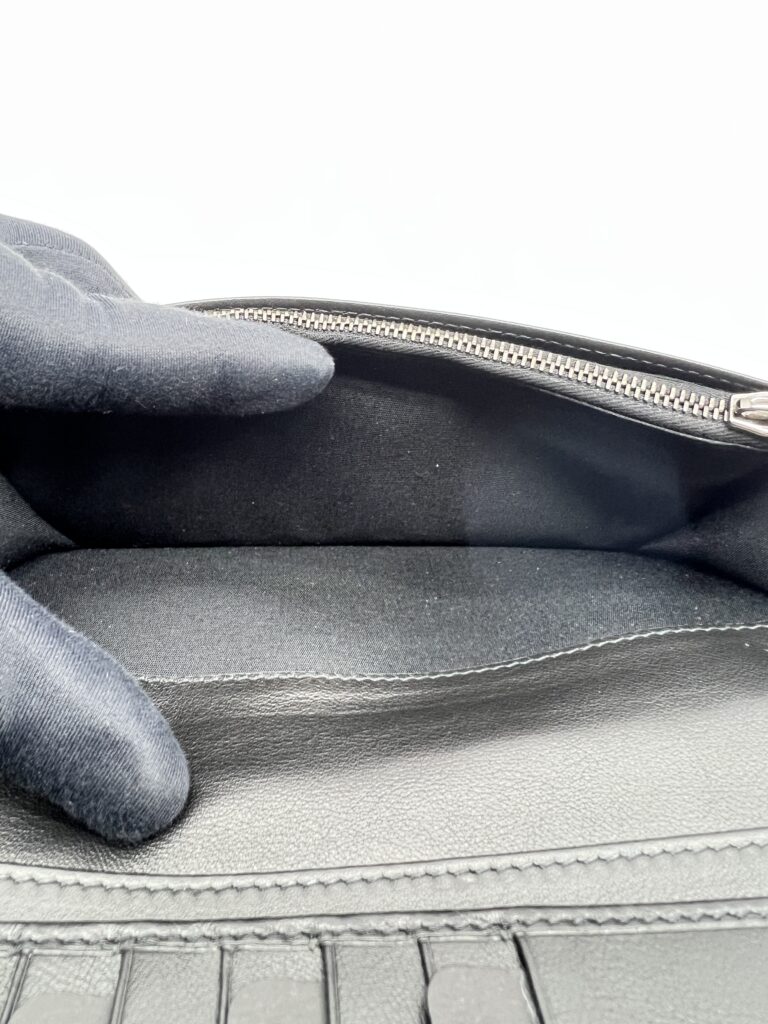 Dior Fold Long Wallet Canvas Blue Oblique