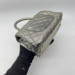 Chanel Small Coco Handle Caviar Metallic Silver GHW
