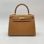 Hermes Kelly 25 Epsom Gold GHW
