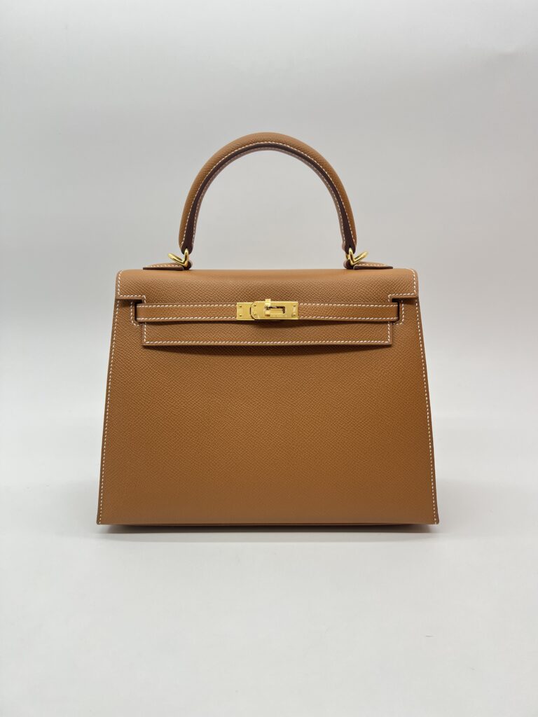 Hermes Kelly 25 Epsom Gold GHW