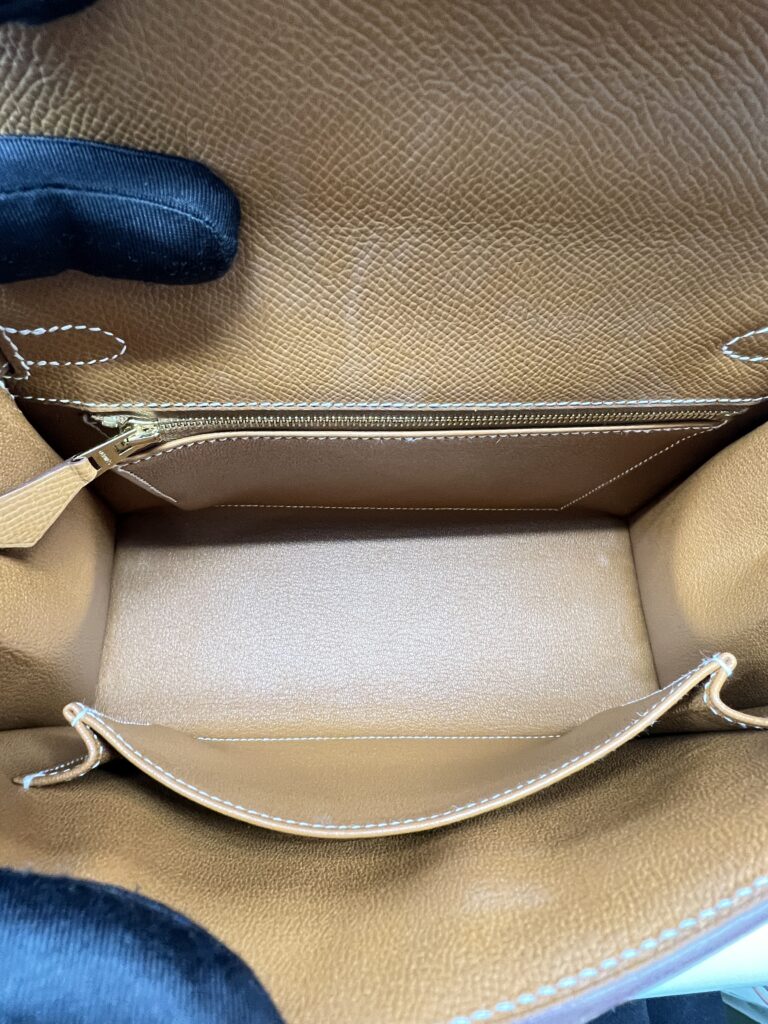 Hermes Kelly 25 Epsom Gold GHW