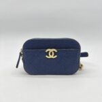 Chanel Chic Affianty Belt Bag Caviar Blue GHW