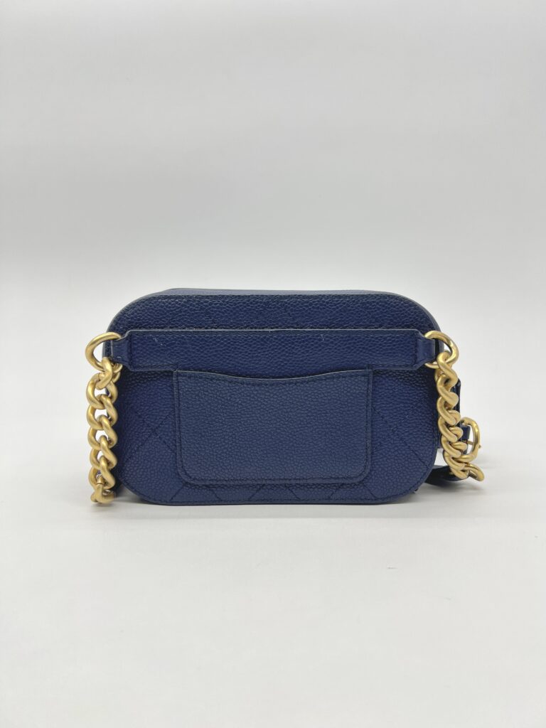 Chanel Chic Affianty Belt Bag Caviar Blue GHW