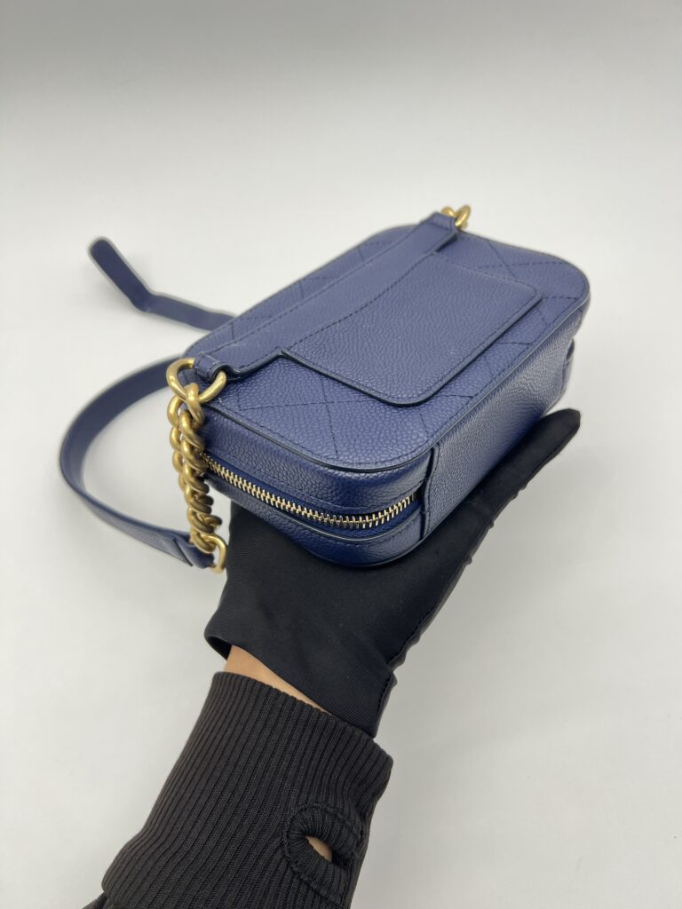 Chanel Chic Affianty Belt Bag Caviar Blue GHW