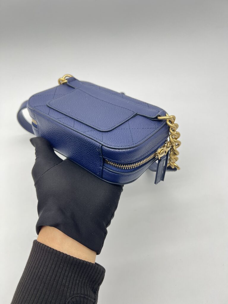 Chanel Chic Affianty Belt Bag Caviar Blue GHW