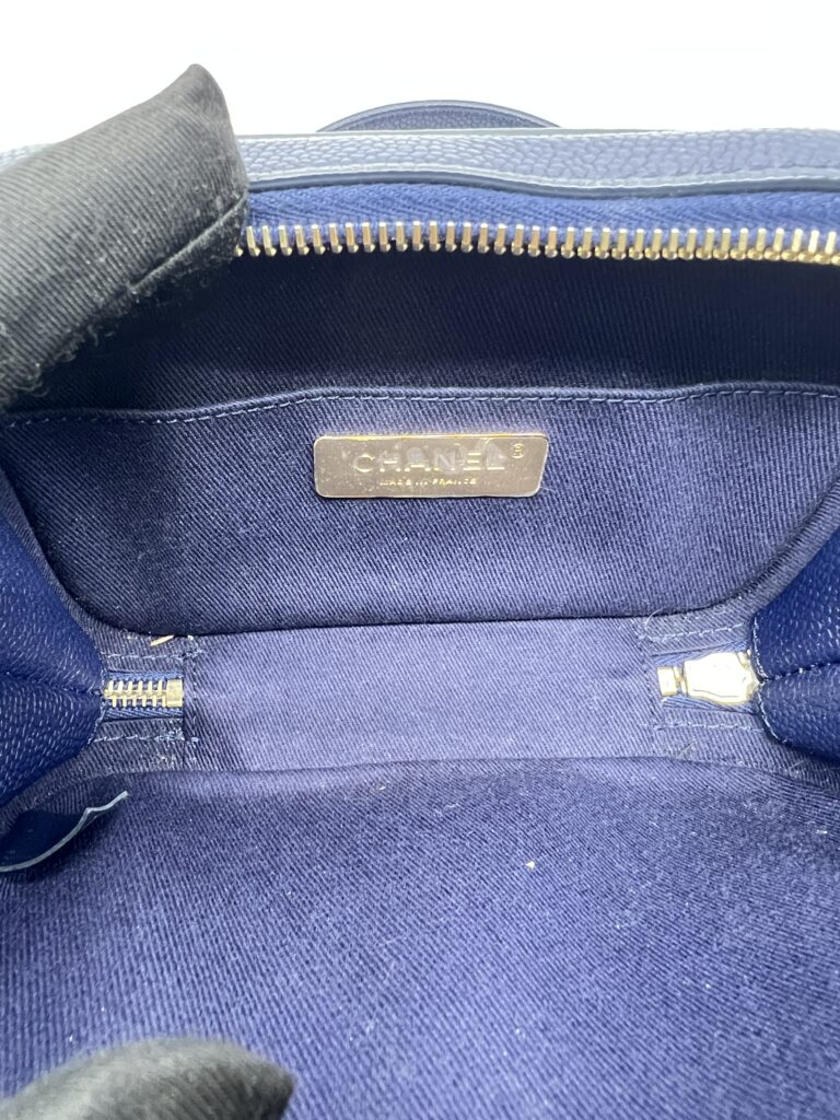 Chanel Chic Affianty Belt Bag Caviar Blue GHW