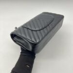 Chanel Medium Classic D Flap Chevron Caviar Black SHW