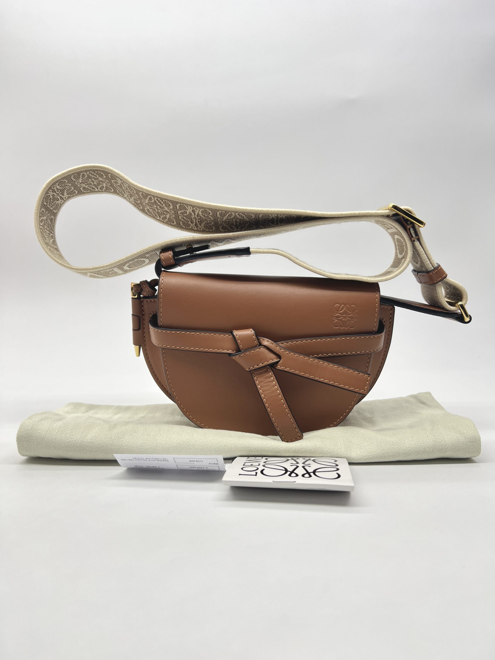 Loewe Gate Dual Mini Brown Tan GHW