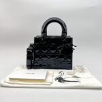 Dior Lady Dior Small Vernis All Black