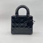 Dior Lady Dior Small Vernis All Black