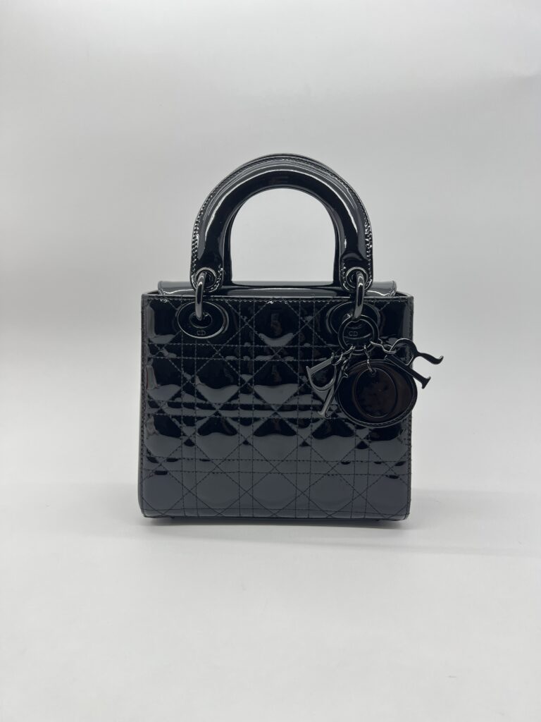 Dior Lady Dior Small Vernis All Black