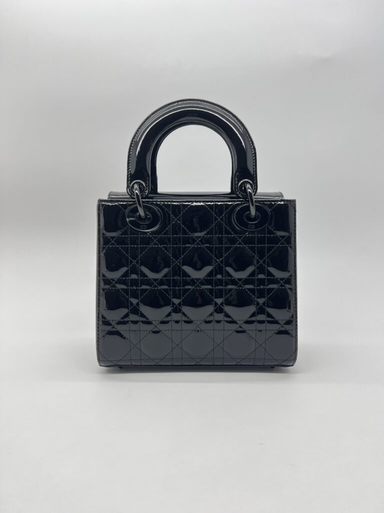 Dior Lady Dior Small Vernis All Black