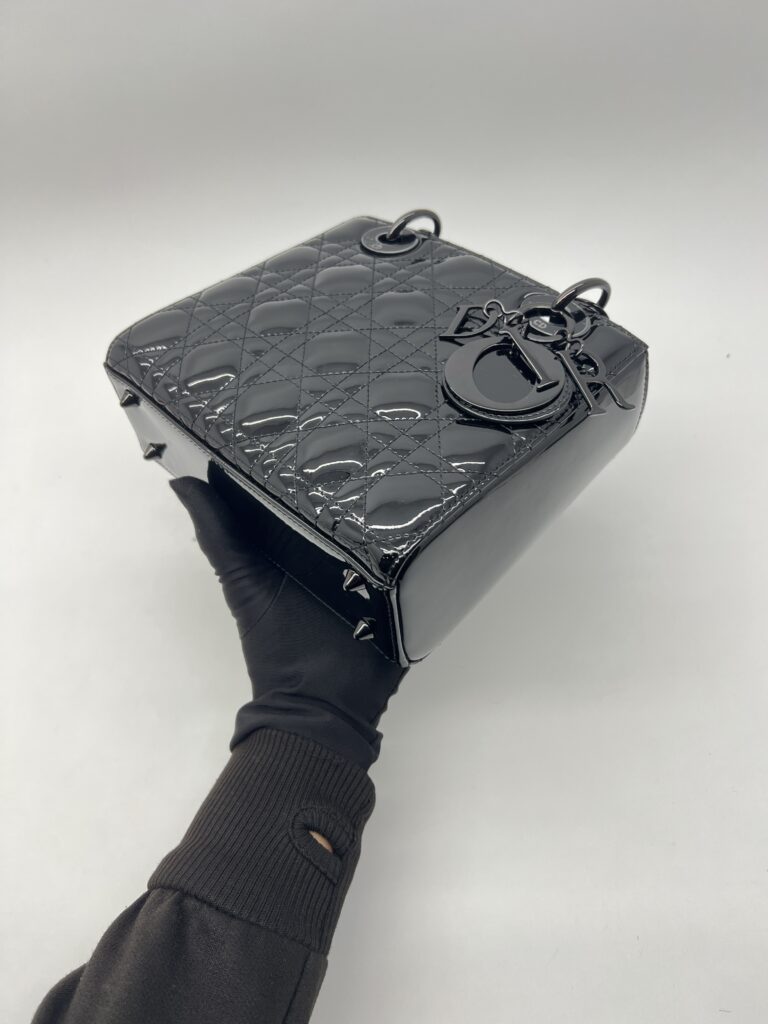Dior Lady Dior Small Vernis All Black