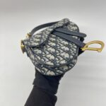 Dior Saddle Mini Oblique Canvas Blue GHW