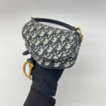 Dior Saddle Mini Oblique Canvas Blue GHW