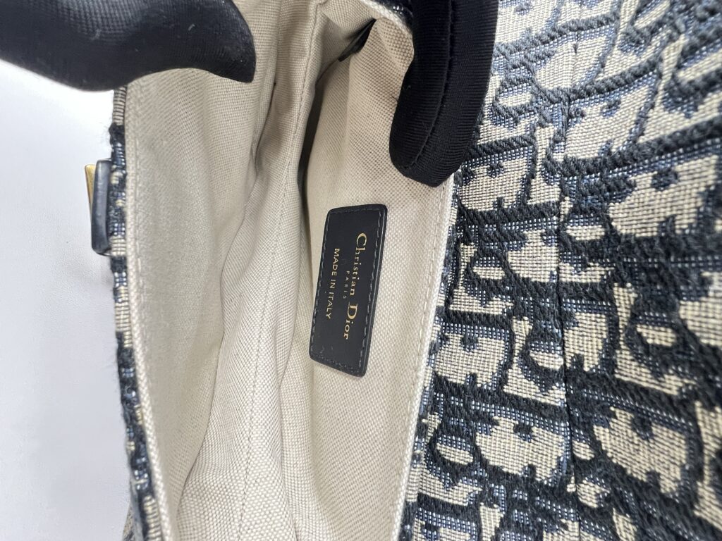 Dior Saddle Mini Oblique Canvas Blue GHW
