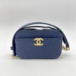 Chanel Chic Affianty Belt Bag Caviar Blue GHW