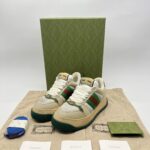Gucci Screener Sneakers White Beige Web
