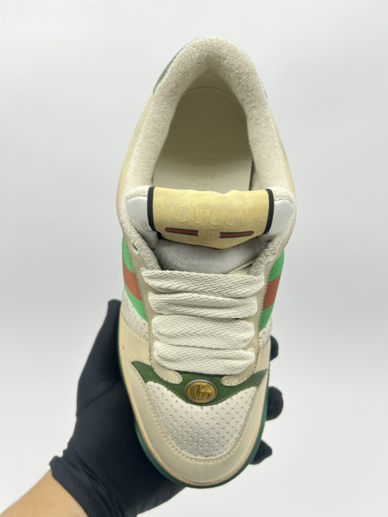Gucci Screener Sneakers White Beige Web