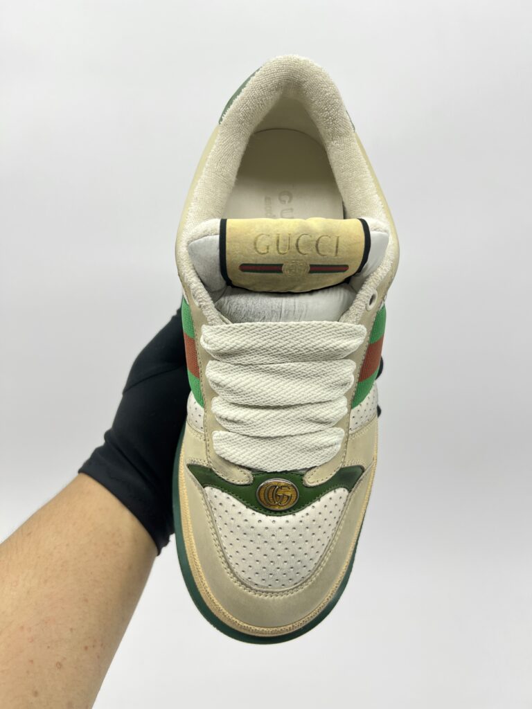 Gucci Screener Sneakers White Beige Web