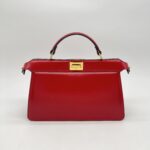 Fendi Peek A Boo Iseeu East West Calfskin Smooth Red GHW
