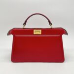 Fendi Peek A Boo Iseeu East West Calfskin Smooth Red GHW