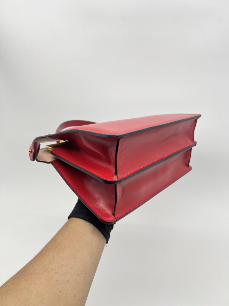 Fendi Peek A Boo Iseeu East West Calfskin Smooth Red GHW